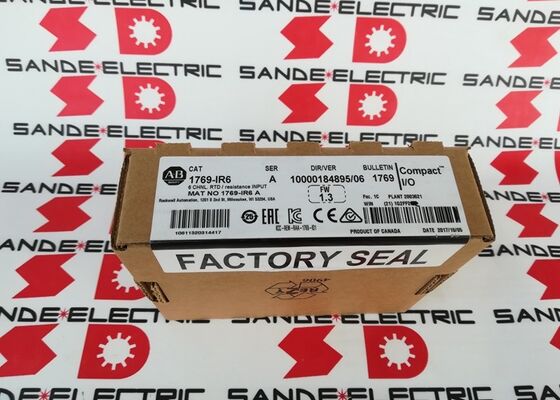 Uma nova Allen-Bradley 1769-IR6 CompactLogix 6 Channel RTD/Módulo de entrada de resistência