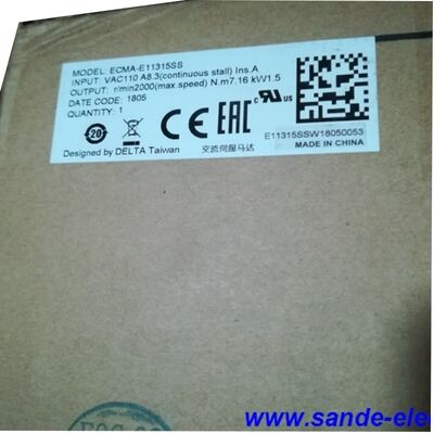 Delta ECMA-E11315SS Kit de servomotor AC 1.5kw 2000rpm 7.16Nm